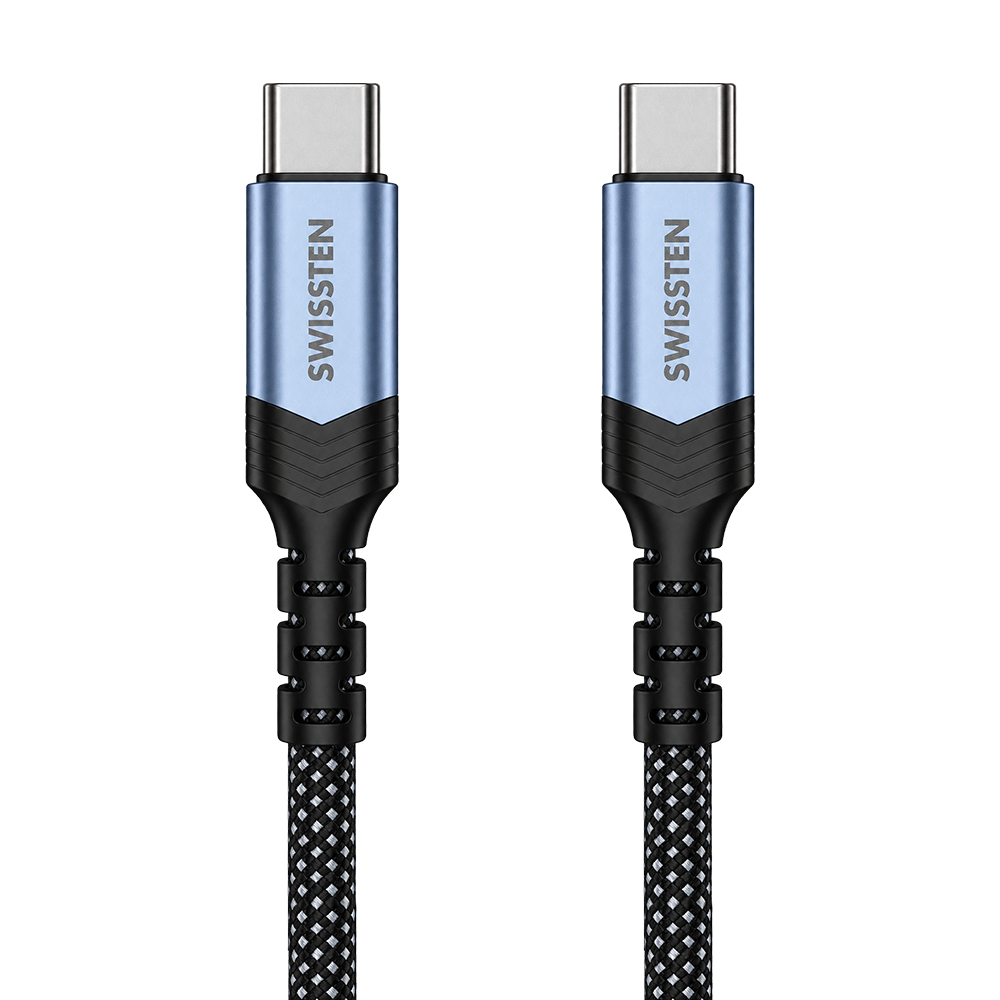 Swissten Magnetic Self-Winding USB-C to USB-C Cable 1m