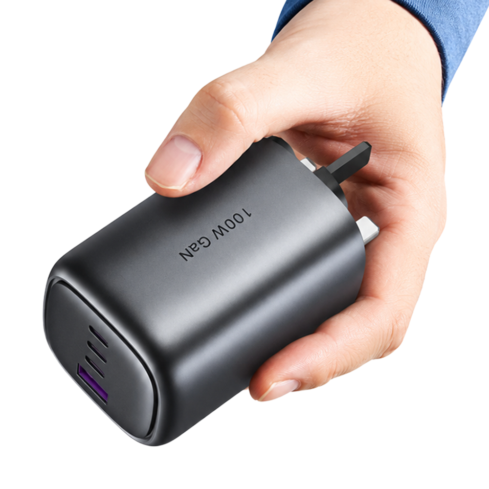 UGREEN 40749 100W GaN Fast Charger 3 x USB-C Power Adapter UK Plug