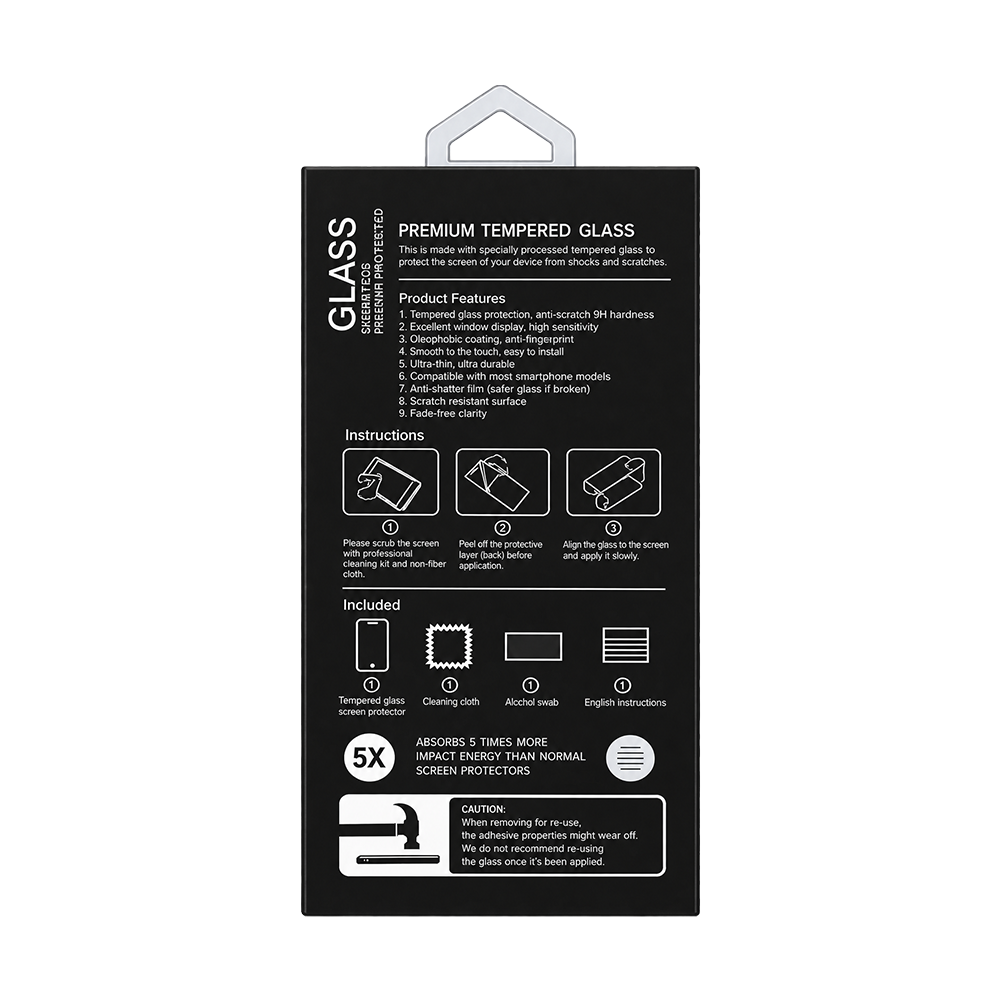 5D Full Glue Tempered Glass Screen Protector iPhone 17 AIR