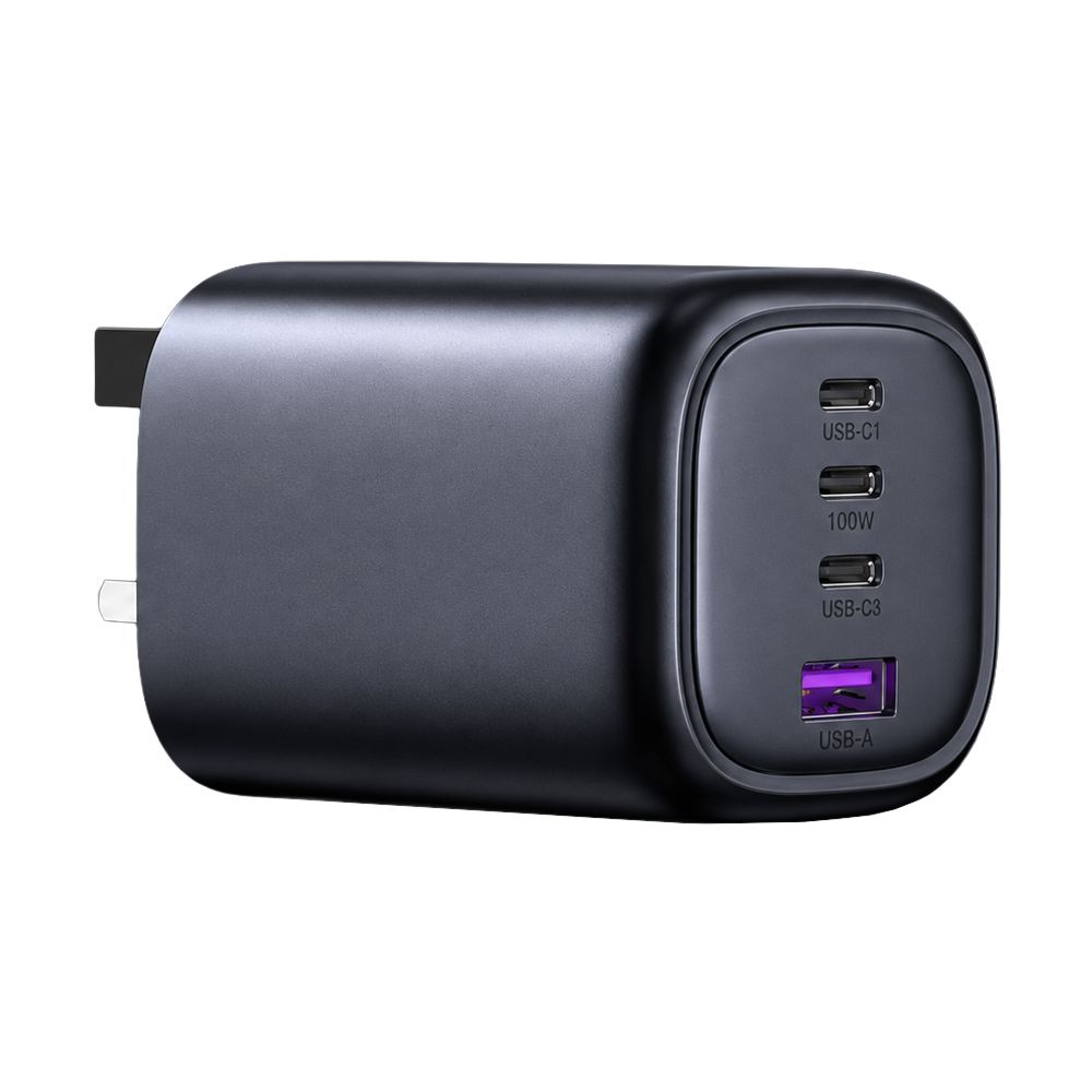 UGREEN 40749 100W GaN Fast Charger 3 x USB-C Power Adapter UK Plug