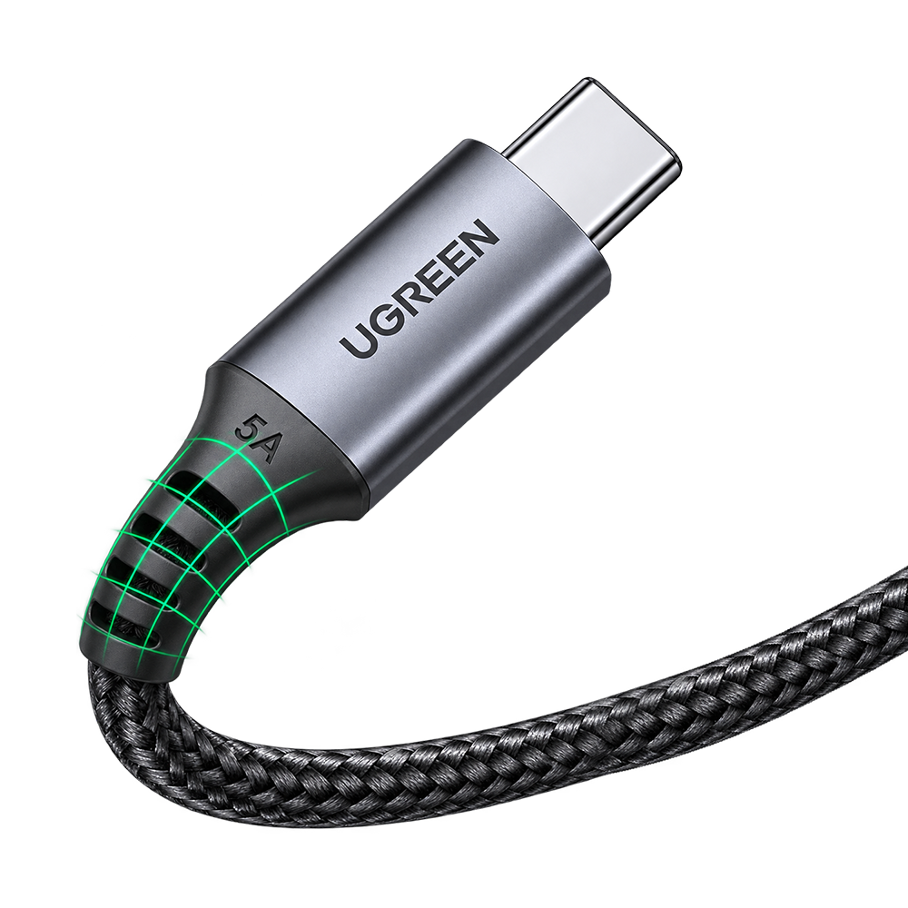 UGREEN 70427 2.0 100W 5A USB-C TO TO USB-C Nickel Alum Shell 1M