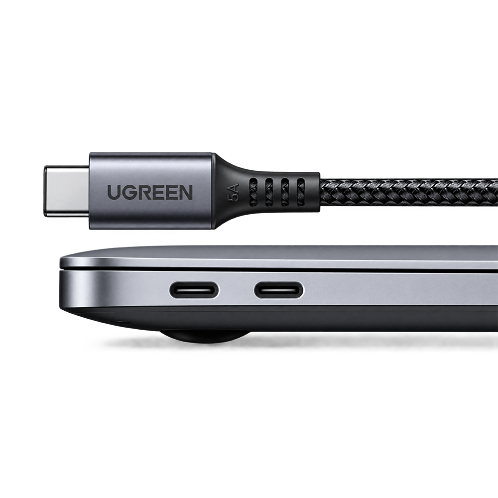 UGREEN 70427 2.0 100W 5A USB-C TO TO USB-C Nickel Alum Shell 1M
