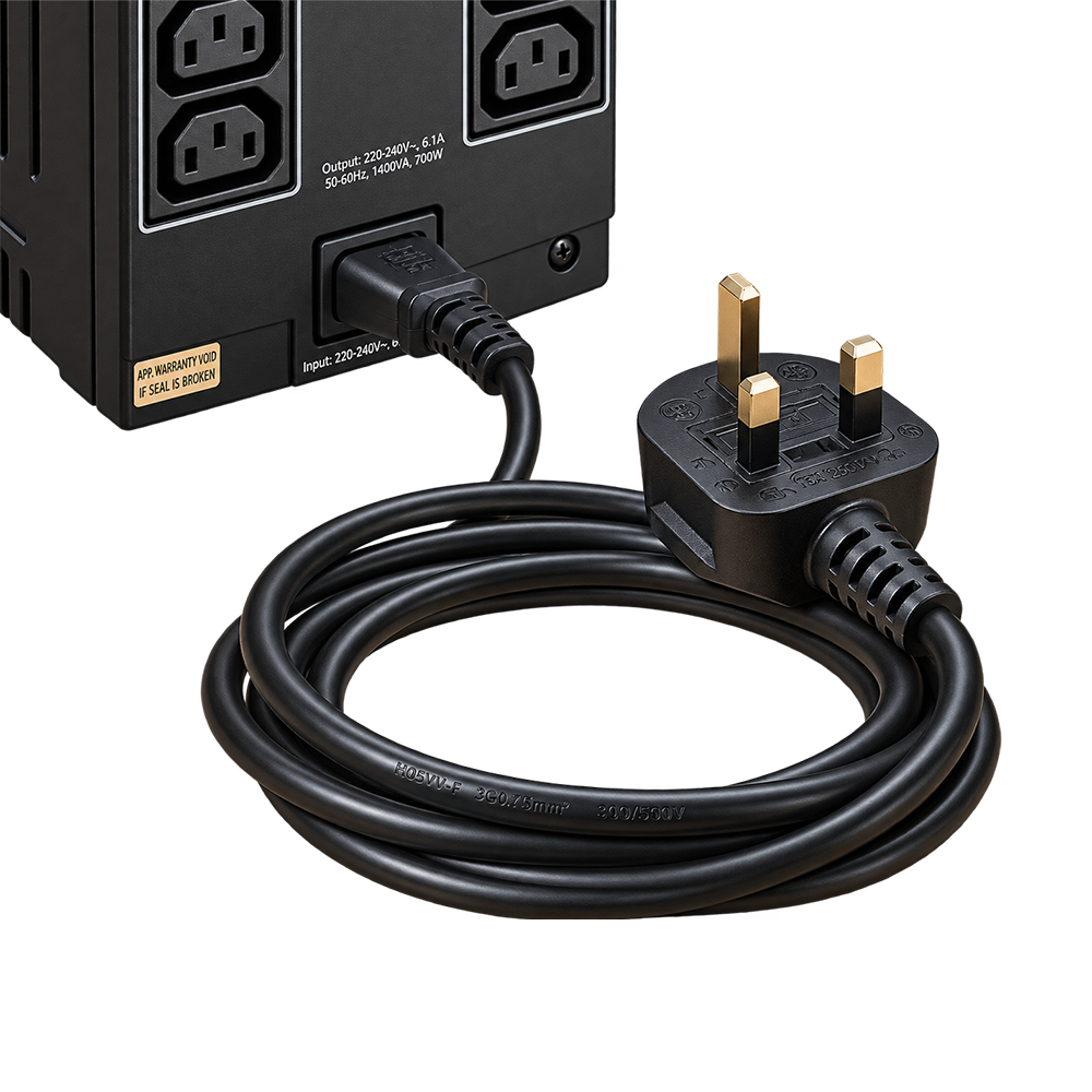 Value Range RB-250 UK Kettle Lead 1.8M 5A IEC C13
