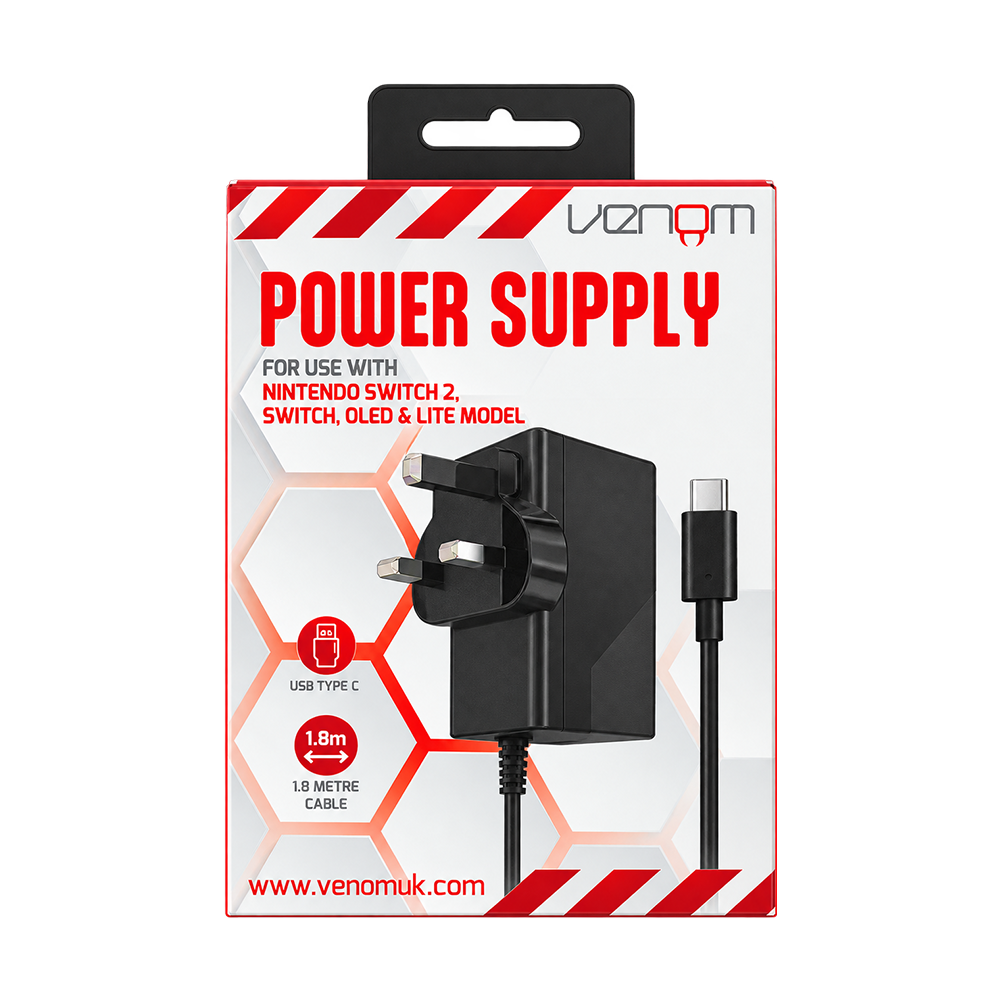 Venom VS4937 Nintendo SWITCH2 Mains Adaptor 60W