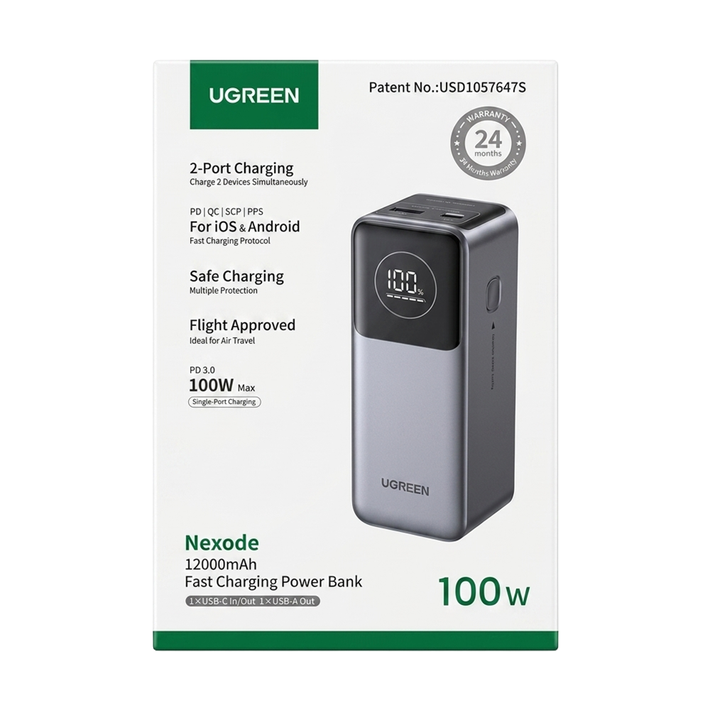UGREEN Nexode 35526B 12,000mAh 100W Powerbank