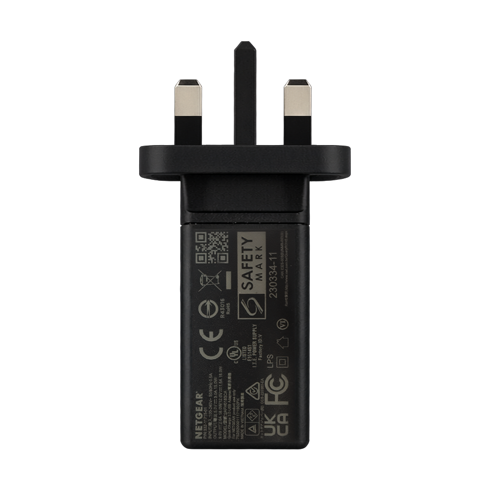 Netgear 2AFH0183CA Wall Charger 3-Pin 15W 3A