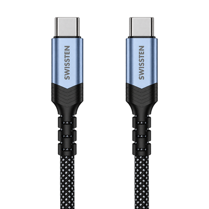 Swissten Magnetic Self-Winding USB-C to USB-C Cable 1m