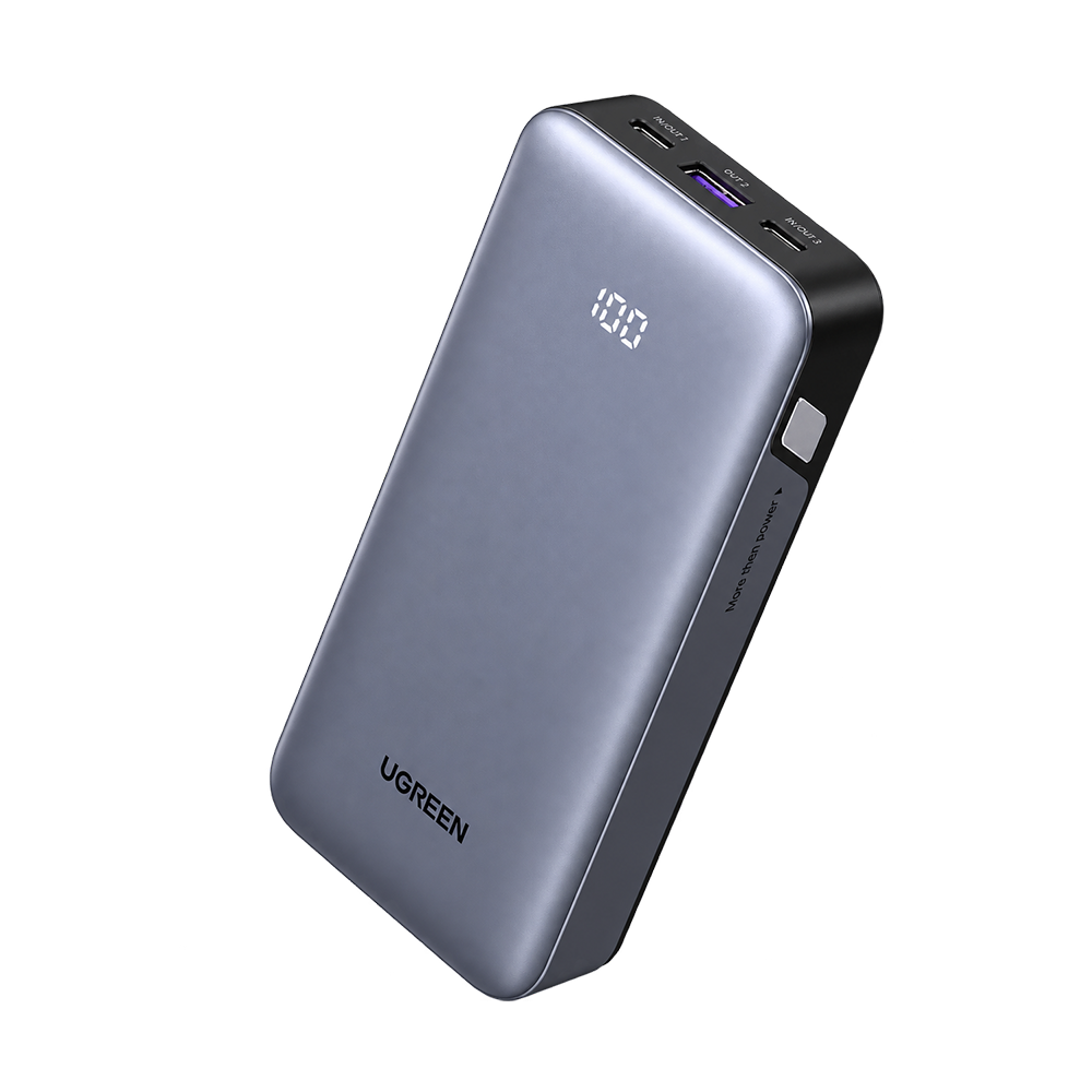 UGREEN 55985B 20,000mAh PD 30W Power Bank Dual USB-C Cable