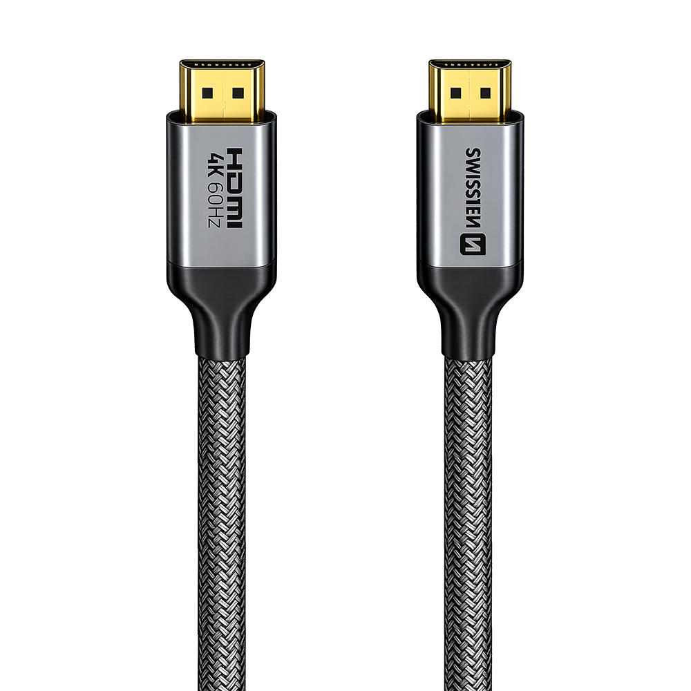 Swissten HDMI to HDMI 4K@60Hz Nylon Cable 1m