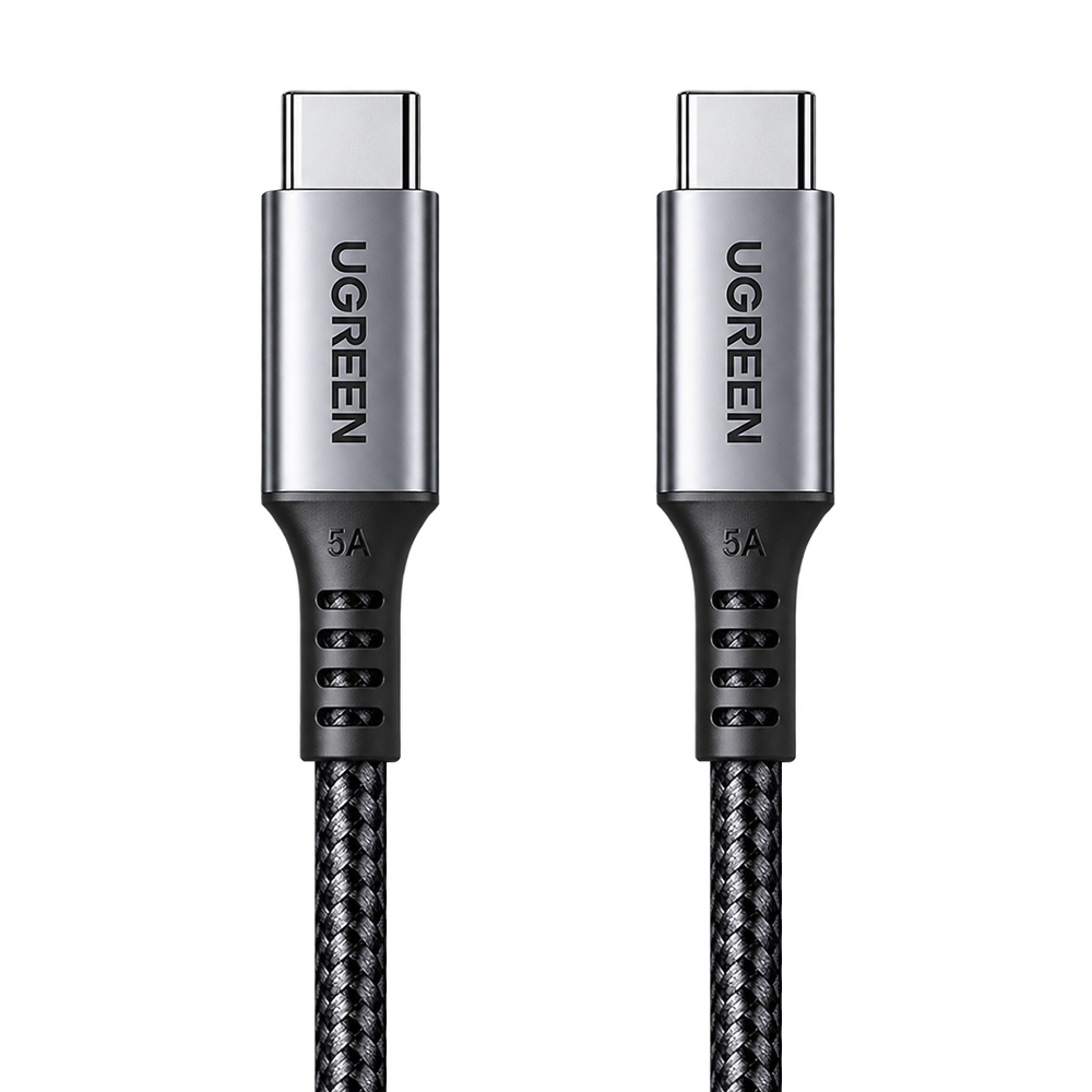 UGREEN 70427 2.0 100W 5A USB-C TO TO USB-C Nickel Alum Shell 1M