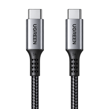 UGREEN 70427 2.0 100W 5A USB-C TO TO USB-C Nickel Alum Shell 1M