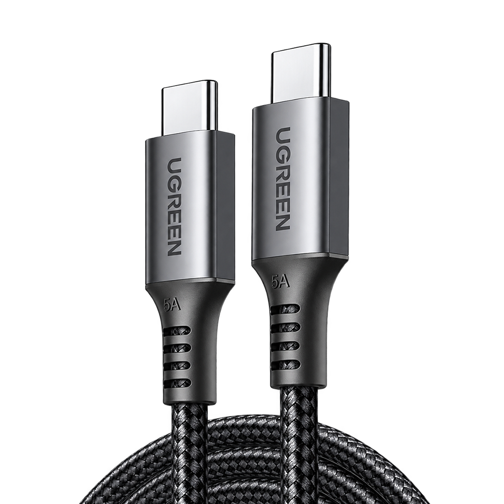 UGREEN 70427 2.0 100W 5A USB-C TO TO USB-C Nickel Alum Shell 1M