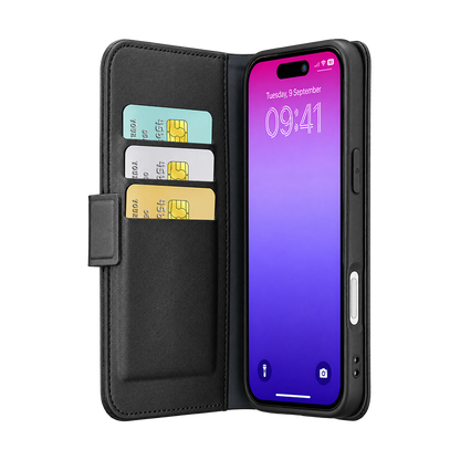 Cellularline Book Agenda Pouch Case iPhone 17 Pro Black