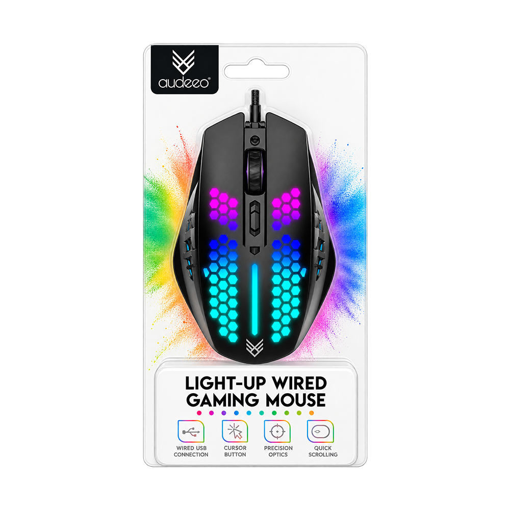 Audeeo GM2 Light-Up Wired Gaming Mouse