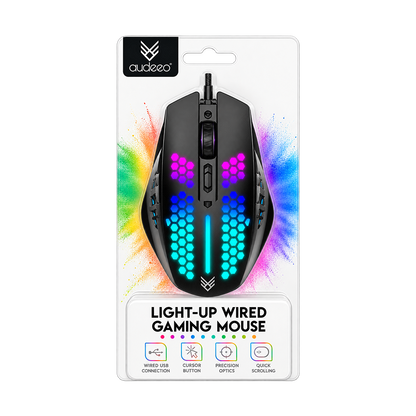Audeeo GM2 Light-Up Wired Gaming Mouse