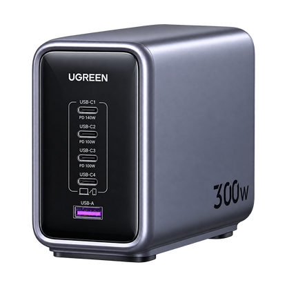 UGREEN 90904B Wall Charger 3-Pin 300W 5-PORT PD Nexode