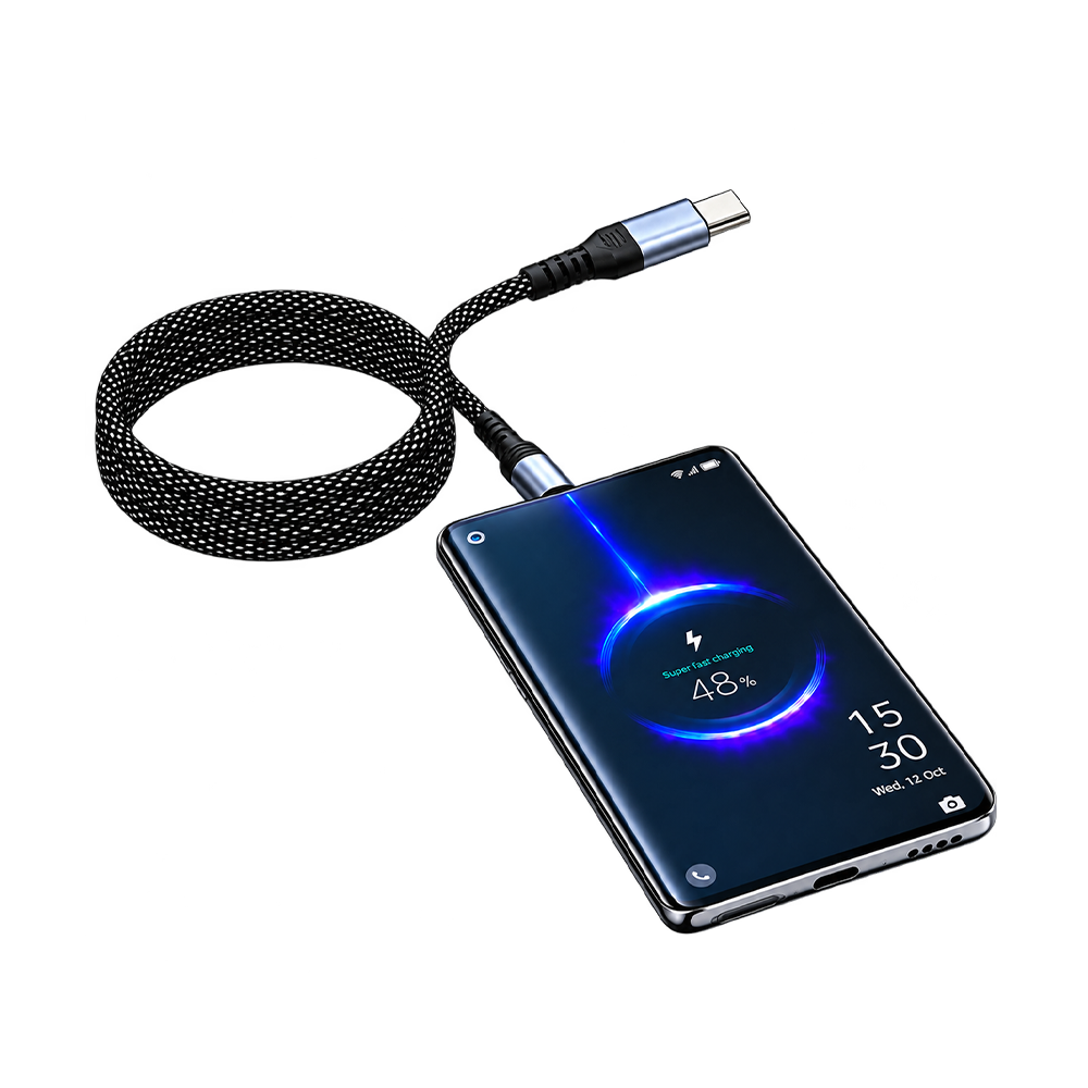 Swissten Magnetic Self-Winding USB-C to USB-C Cable 1m