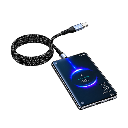 Swissten Magnetic Self-Winding USB-C to USB-C Cable 1m