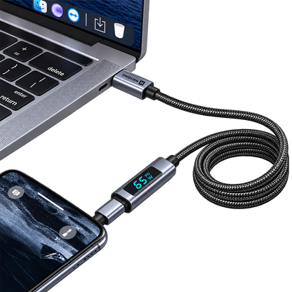 Swissten USB-C to USB-C Cable with LCD Display 1m