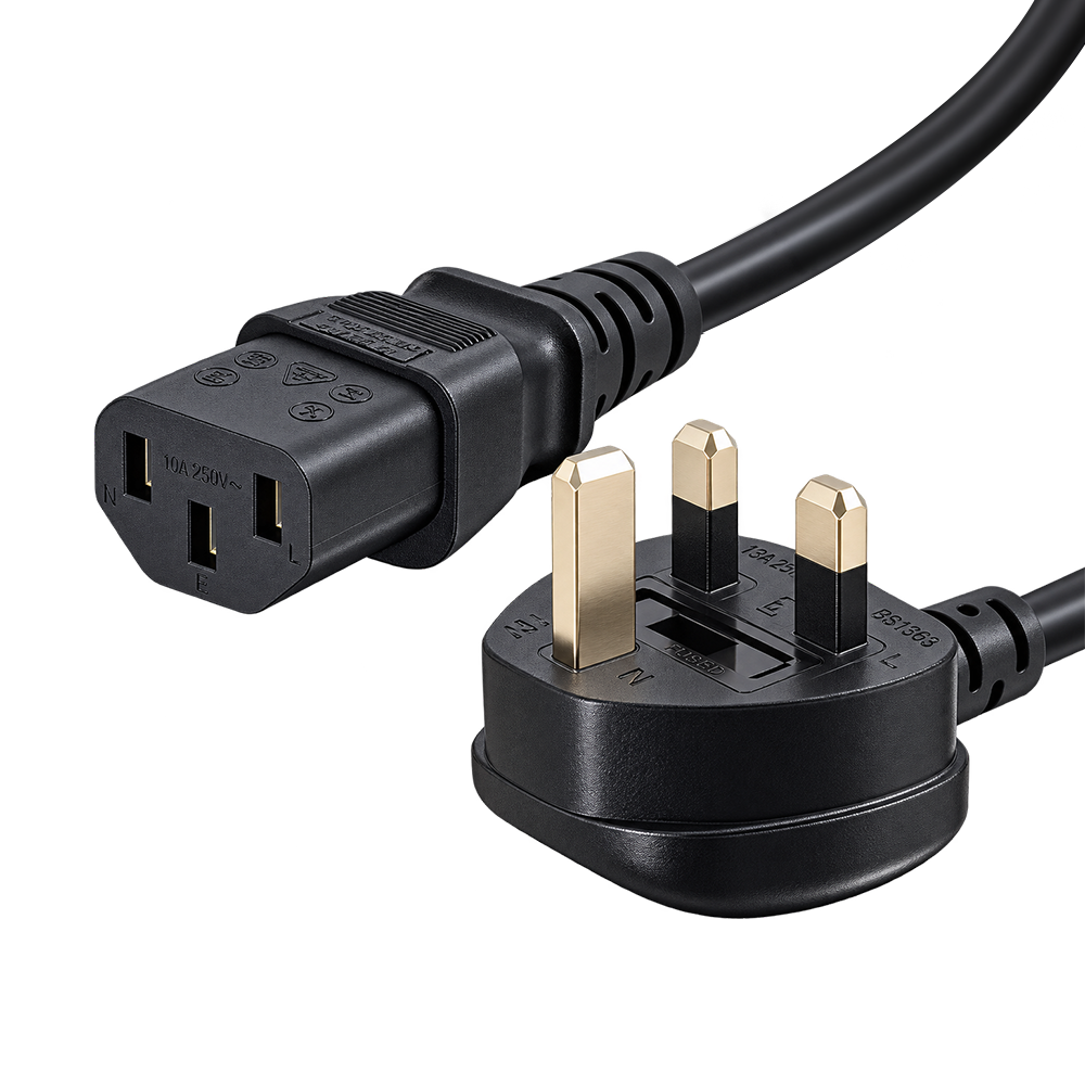 Value Range RB-250 UK Kettle Lead 1.8M 5A IEC C13