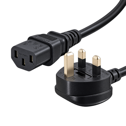 Value Range RB-250 UK Kettle Lead 1.8M 5A IEC C13