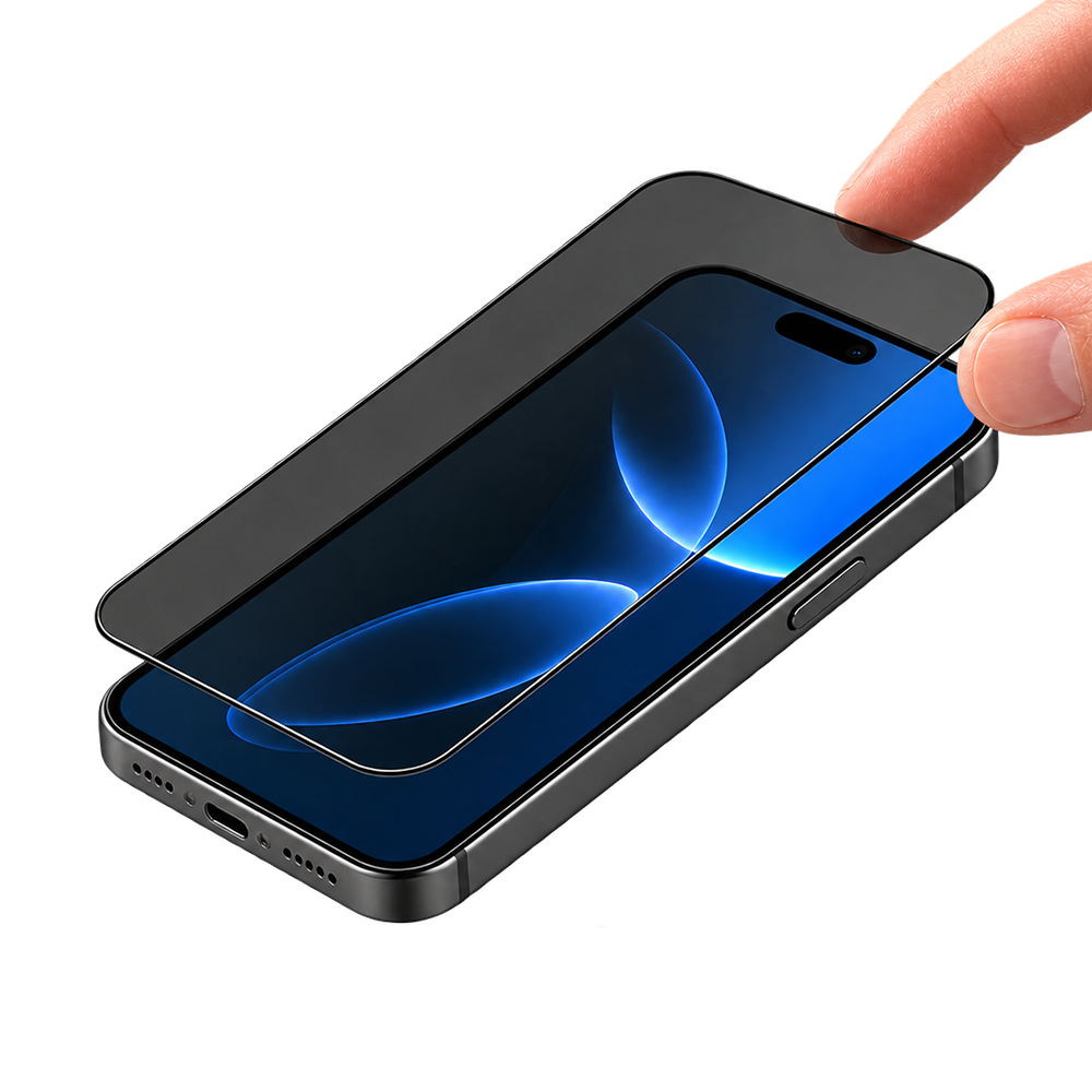 5D Full Glue Tempered Glass Screen Protector Privacy iPhone 17 Pro