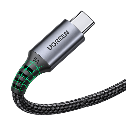 UGREEN 70427 2.0 100W 5A USB-C TO TO USB-C Nickel Alum Shell 1M