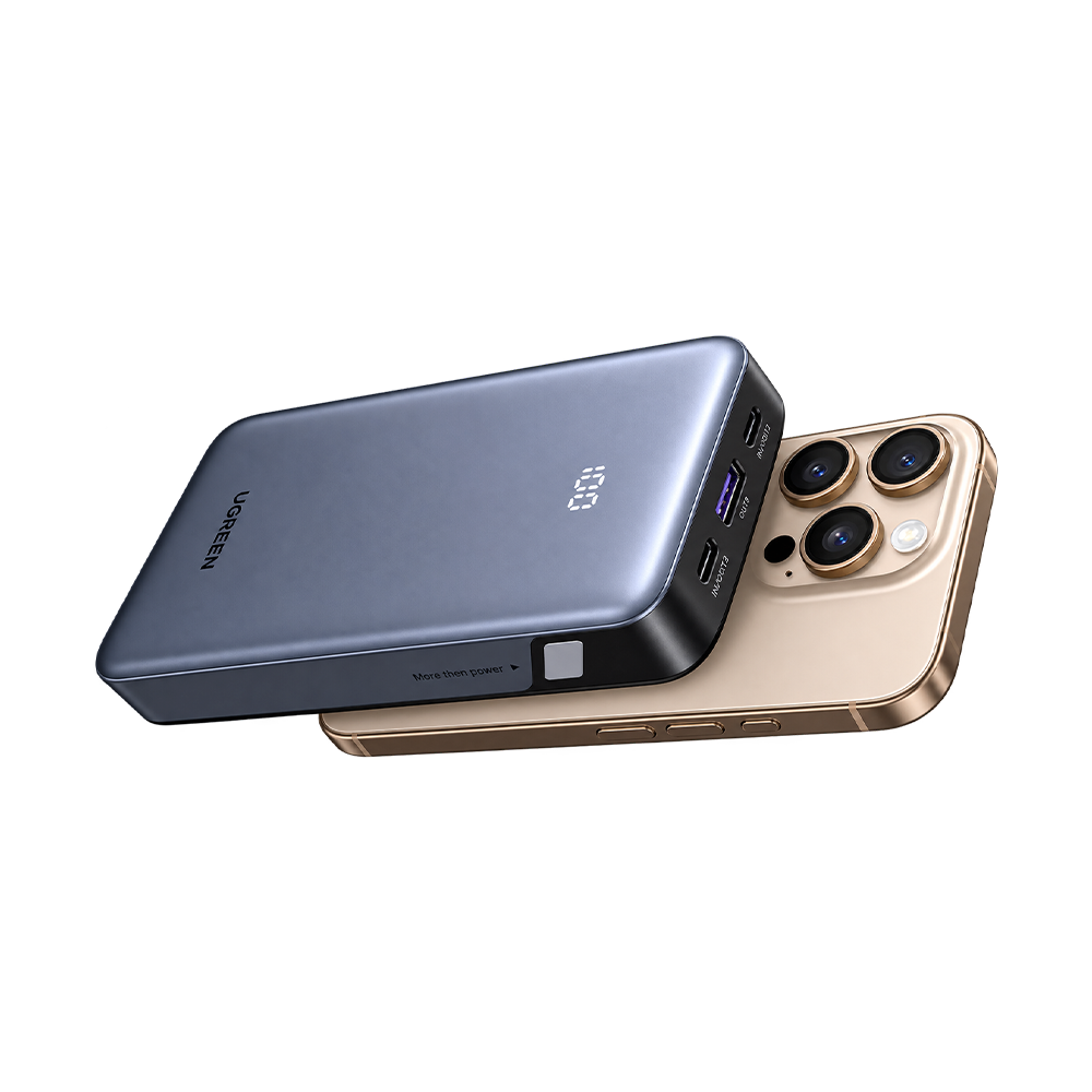 UGREEN 55985B 20,000mAh PD 30W Power Bank Dual USB-C Cable