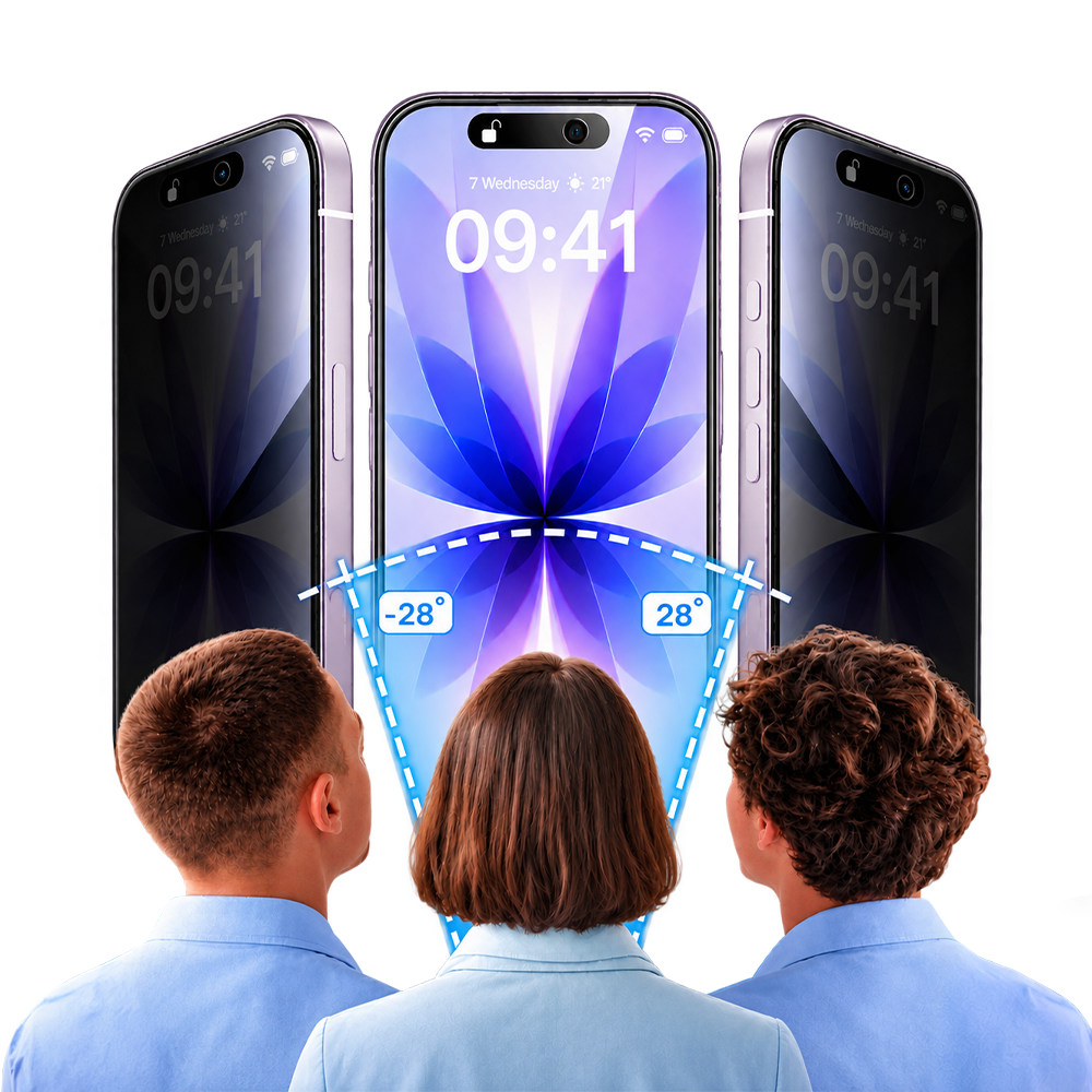 5D Full Glue Tempered Glass Screen Protector Privacy iPhone 17