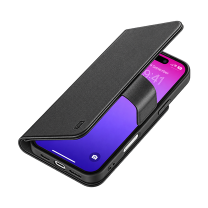 Cellularline Book Agenda Pouch Case iPhone 17 Pro Black
