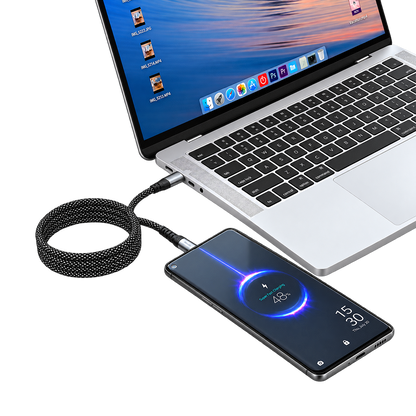 Swissten Magnetic Self-Winding USB-C to Lightning Cable 1m