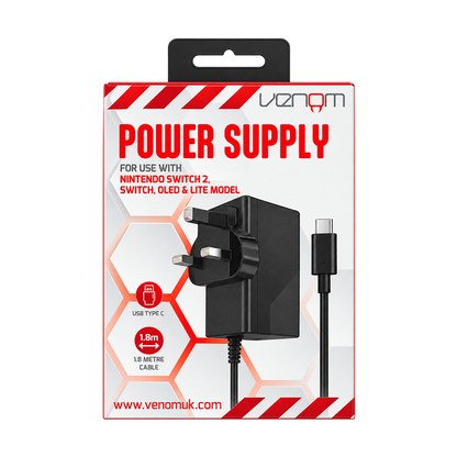 Venom VS4937 Nintendo SWITCH2 Mains Adaptor 60W