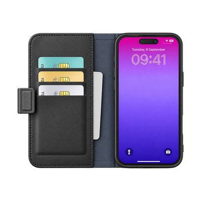 Cellularline Book Agenda Pouch Case iPhone 17 Pro Black