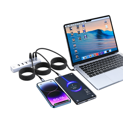 Swissten Magnetic Self-Winding USB-C to USB-C Cable 1m