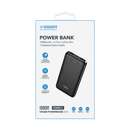VEGER A10 W1065 10,000mAh Powerbank