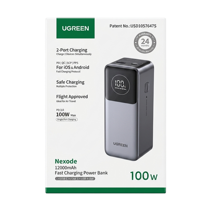UGREEN Nexode 35526B 12,000mAh 100W Powerbank