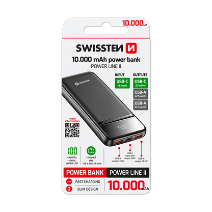 Swissten Power Line II 10,000mAh Power Bank